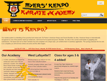 Tablet Screenshot of myerskenpokarate.com